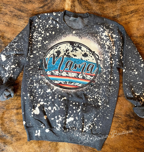 Mama serape bleached sweatshirt