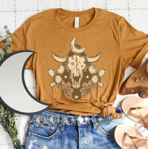 Wildflower skull tee
