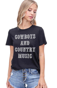 Cowboys and country music tee