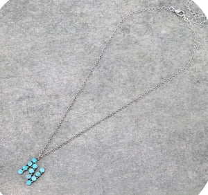 N turquoise initial necklace