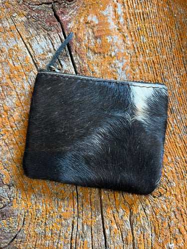 Hair on hide coin purse