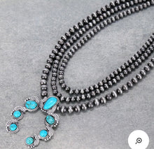 Load image into Gallery viewer, Natural turquoise squash necklace
