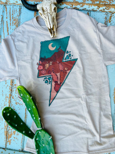 Desert in the night bolt tee