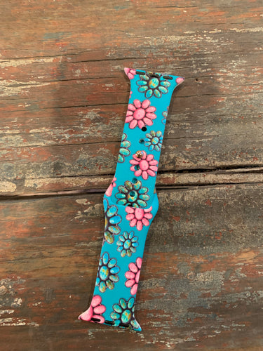 Turquoise cluster Apple Watch band