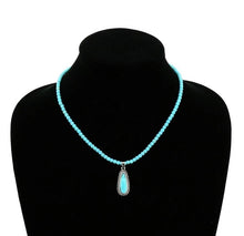 Load image into Gallery viewer, Simple turquoise pendant necklace