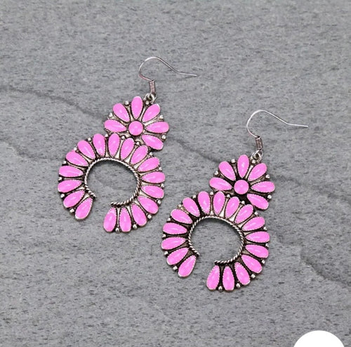 Pink squash earrings