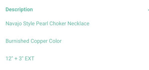 Bronze Navajo style choker necklace