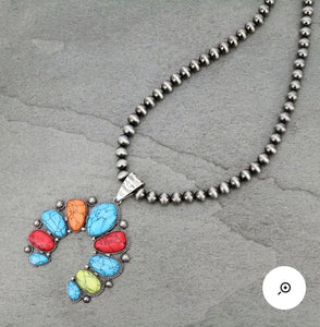 Rainbow squash necklace
