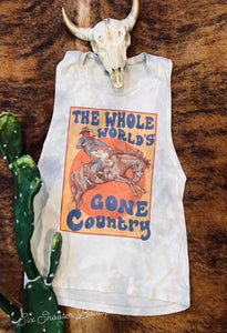 The whole worlds gone country tank (sale)