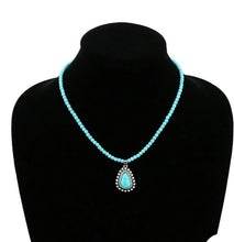 Load image into Gallery viewer, Simple Turquoise pendant necklace