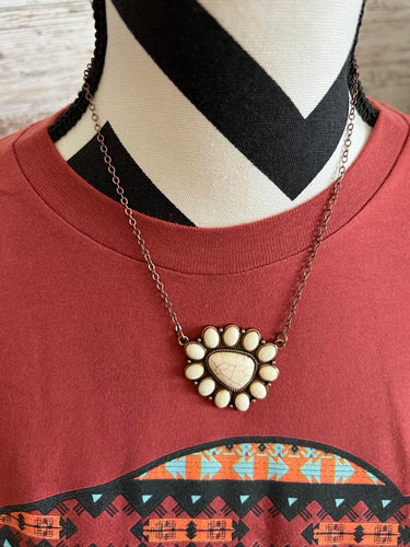 White cluster necklace