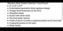 Load image into Gallery viewer, Montana west travel pouch/ make up bag