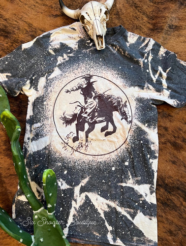 Bronc rider in the night tee