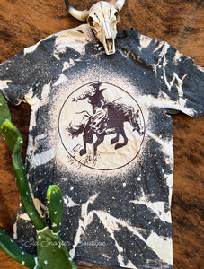 Bronc rider in the night tee