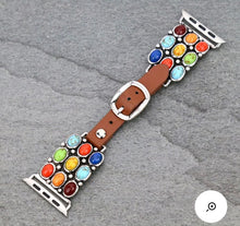 Load image into Gallery viewer, Rainbow cluster watch band