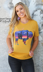 Yellow stay wild tee