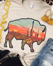 Load image into Gallery viewer, Bison sunset tee