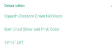 Load image into Gallery viewer, Simple pink and silver squash necklace