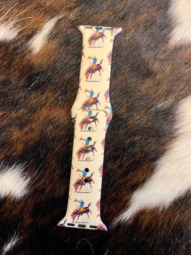 Vintage bronc rider Apple Watch band