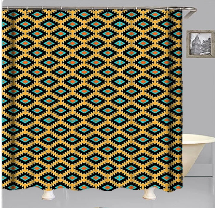Aztec shower curtain