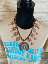 Load image into Gallery viewer, Bronze and white squash necklace set