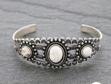 Load image into Gallery viewer, Natural white cuff bracelet