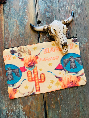 Howdy makeup bag