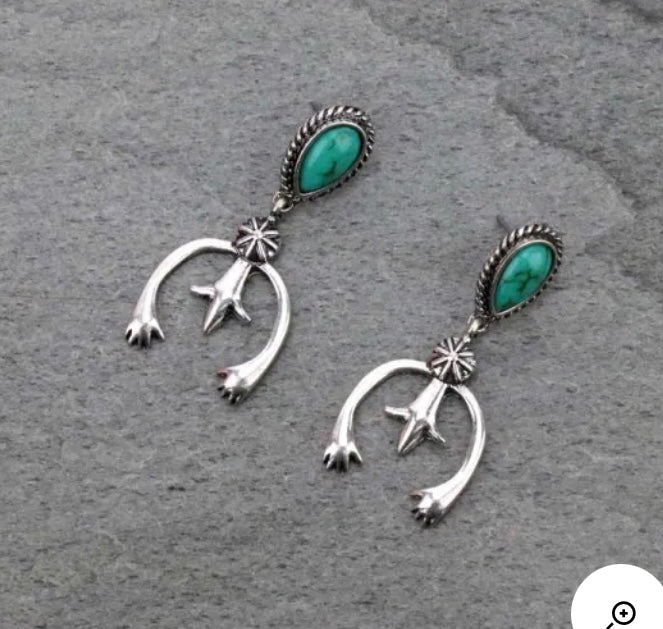Turquoise squash earrings