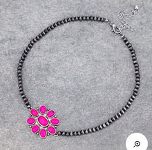 Load image into Gallery viewer, Pink cluster choker necklace