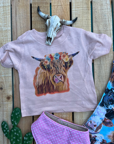 Pink highlander tee baby/kids (sale)