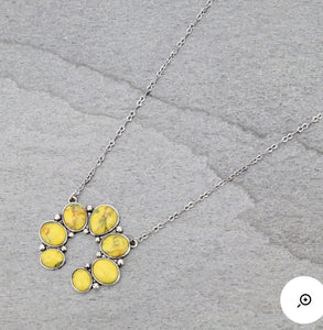 Simple yellow squash necklace