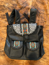 Load image into Gallery viewer, Montana west black backpack purse