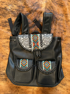 Montana west black backpack purse