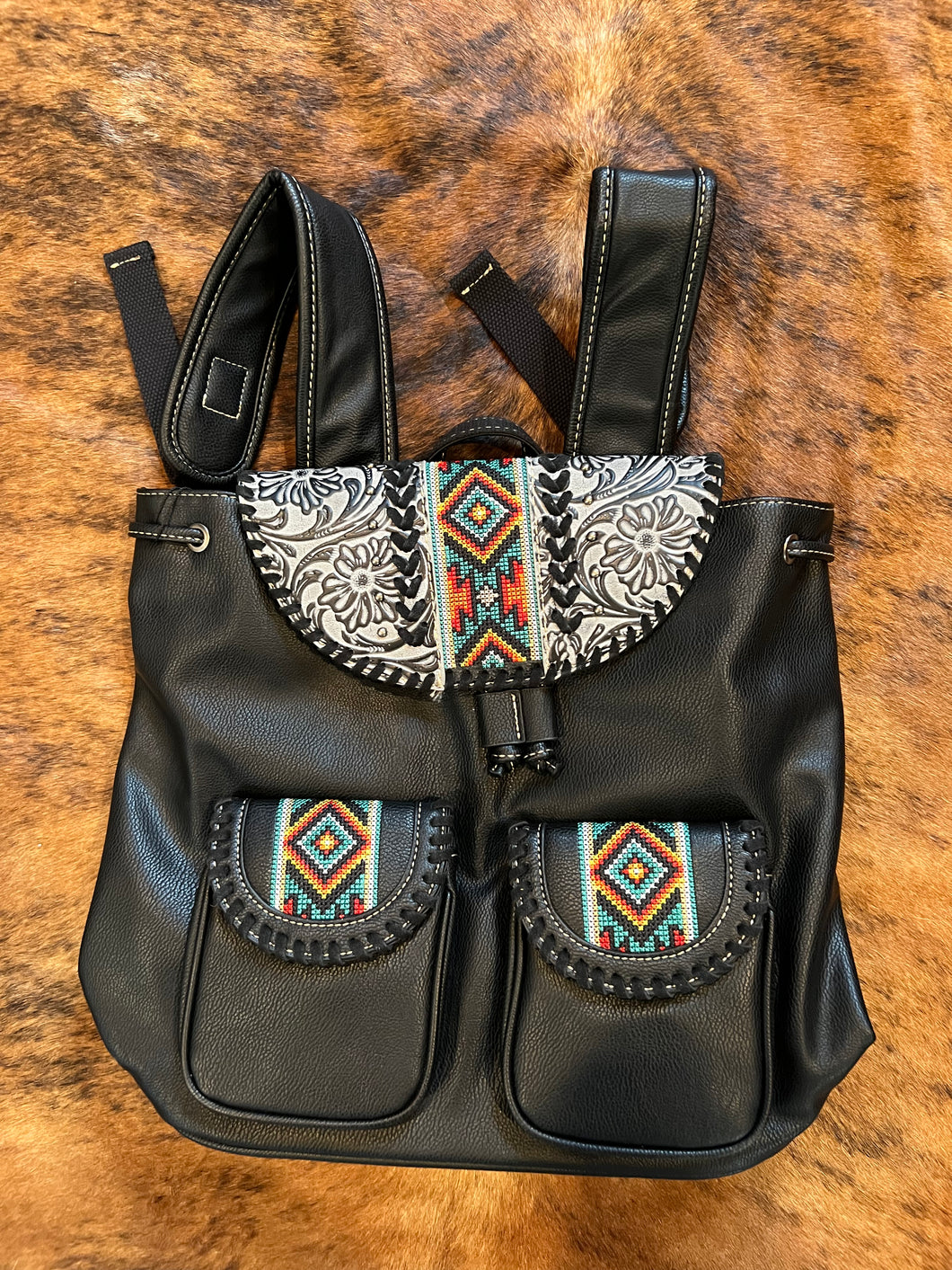 Montana west black backpack purse