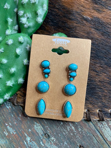 Turquoise earring set