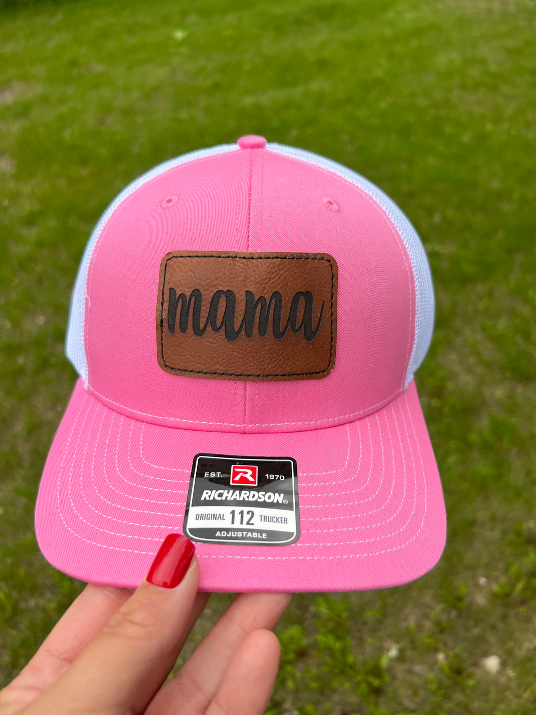 Mama pink patch hat