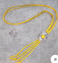 Load image into Gallery viewer, Yellow bolo necklace