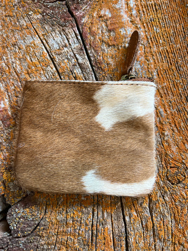 Hair on hide coin purse