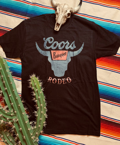 Coors rodeo in black tee (sale)