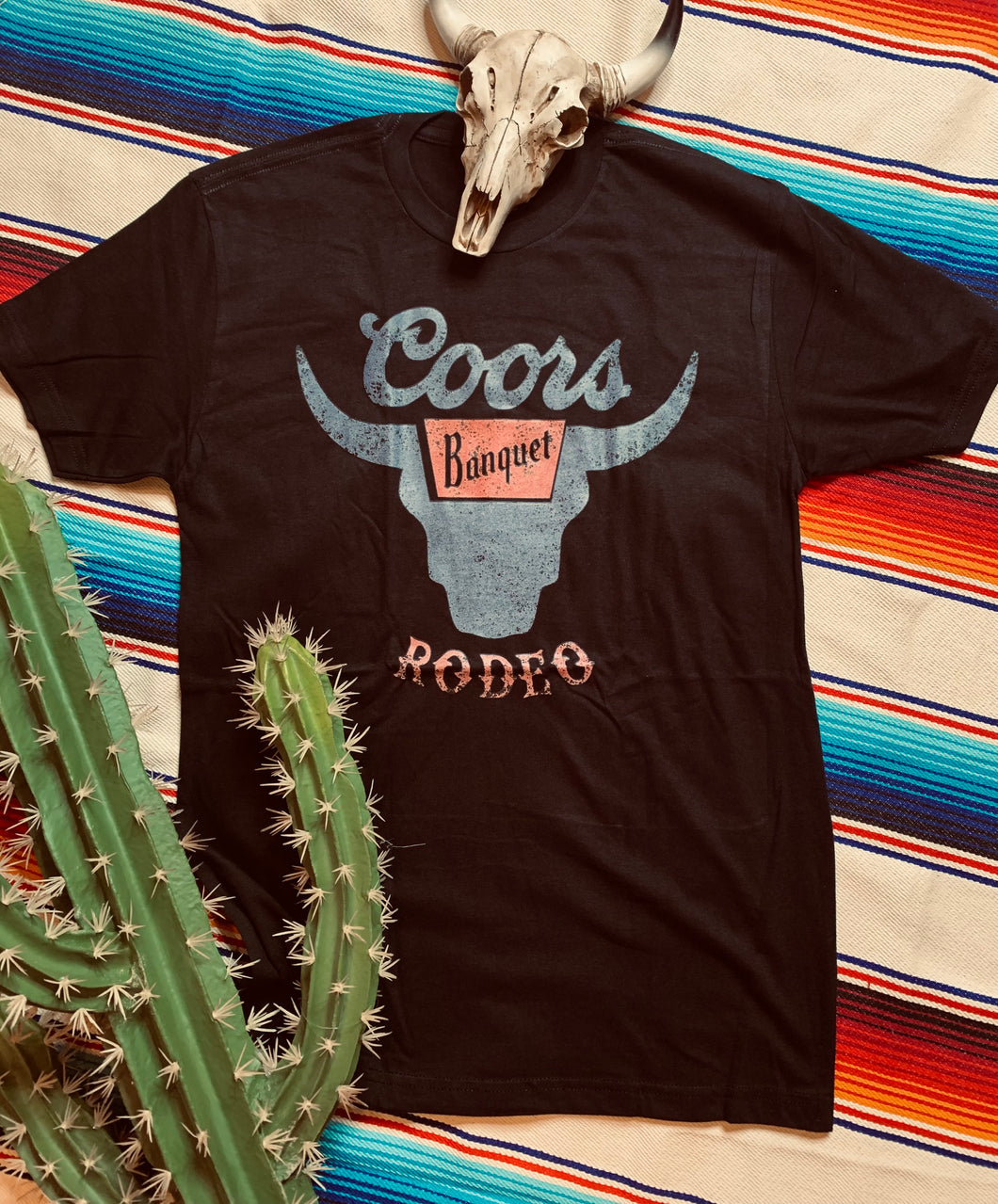 Coors rodeo in black tee