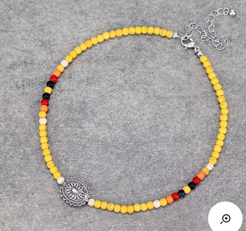 Yellow concho choker