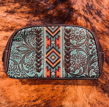Load image into Gallery viewer, Turquoise Montana west pouch / make up bag