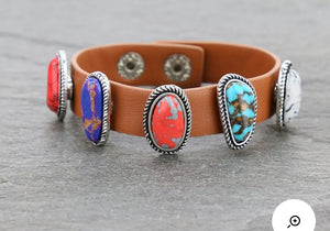 Multi color stone bracelet