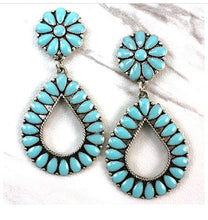 Load image into Gallery viewer, Turquoise drop earrings