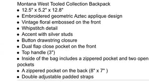Montana west black backpack purse