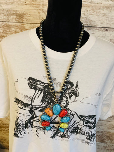 Rainbow squash necklace