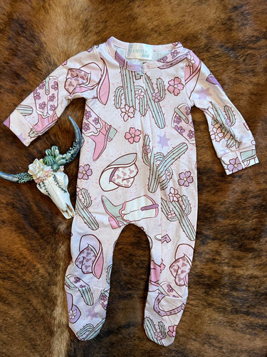 Boho cowgirl baby sleeper