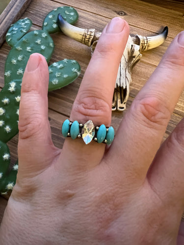 Turquoise stretch ring