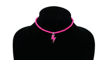 Load image into Gallery viewer, Pink bolt choker necklace
