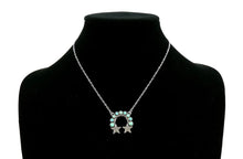 Load image into Gallery viewer, Turquoise and silver simple star squash necklace